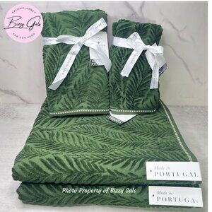 Felpinter Portugal 6 pc Embossed Fern Bath Towels Set